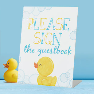 Expositor En L Cumpleaños del libro de oro del Duck de caucho o B
