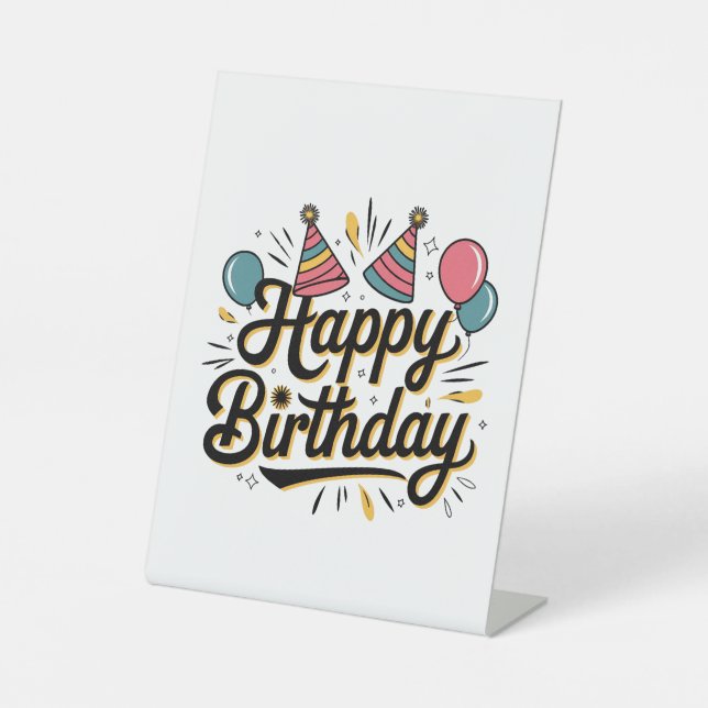 Expositor En L Cumpleaños Feliz Festivo (Anverso)