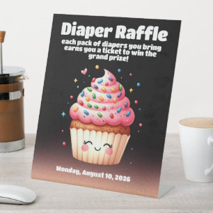 Expositor En L Cupcake cutto L'il salpicado Diaper Raffle Rótulo