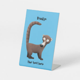 Expositor En L Curioso ilustracion personalizado de coatimundi