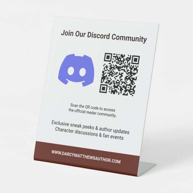 Expositor En L Custom Author Promotional Fan Reader Community (Anverso)