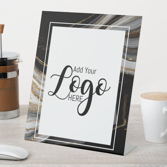 Expositor En L custom business logo advertising marble (In Situ)