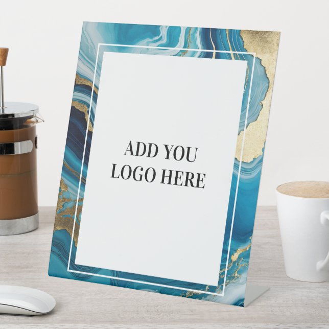 Expositor En L custom business logo advertising pedestal sign (In Situ)