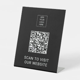 Expositor En L Custom Logo Minimalist QR Code Display