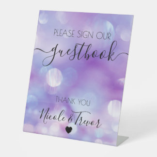 Expositor En L Custom Name Ethereal Calligraphy Sign Guestbook