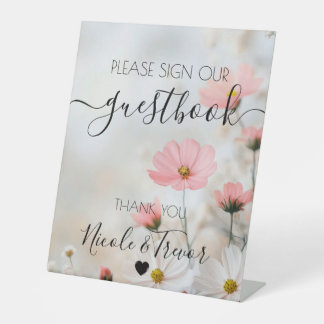 Expositor En L Custom Names Dainty Red Flowers Table Sign
