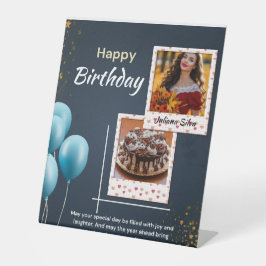 Expositor En L Custom Pedestal Signs | Personalized Photo & Text