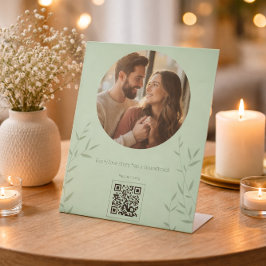 Expositor En L Custom Photo Valentine Sage green