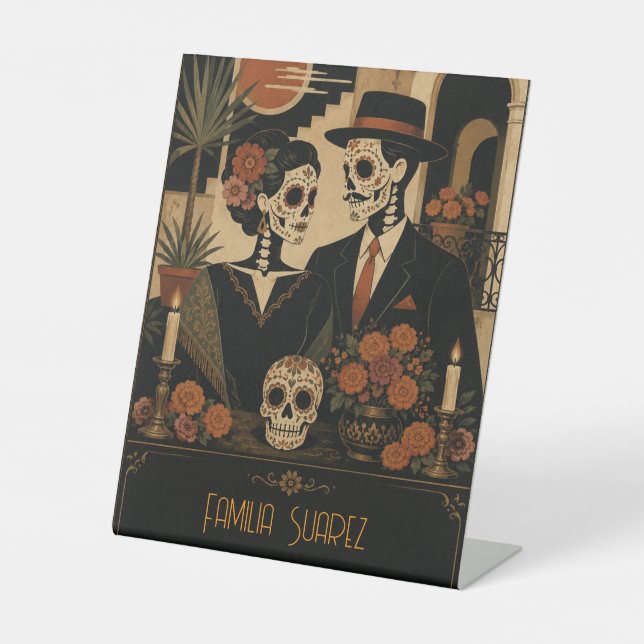 Expositor En L Customizable Dia De Los Muertos Sign (Anverso)