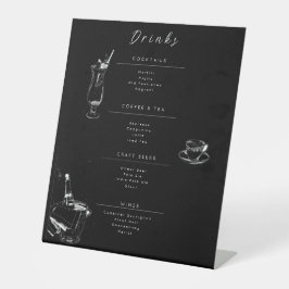Expositor En L Customizable Wedding Drinks Menu Sign