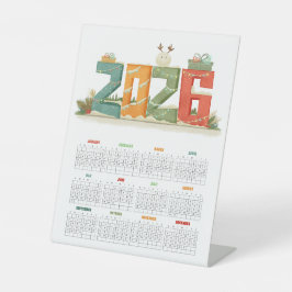 Expositor En L Cute 2026 New Year Snowman & Gifts Desk
