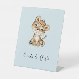 Expositor En L Cute acuarela Leopardo Cards & Gifts Blue