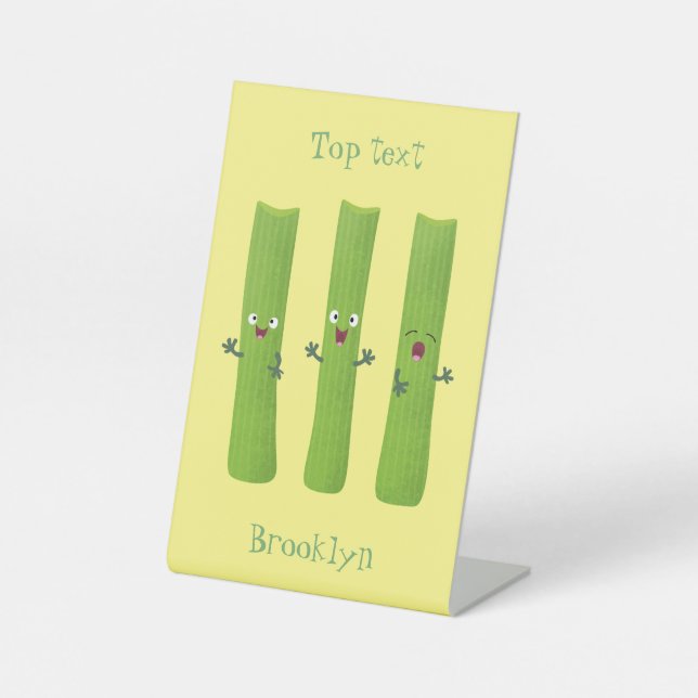 Expositor En L Cute apio palitos trio verduras personalizados (Anverso)