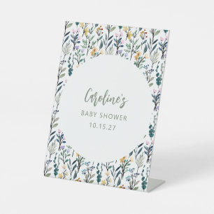 Expositor En L Cute Boho Watercolor Flor silvestre Personalizado