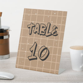 Expositor En L Cute Brown Gingham Table Numbers