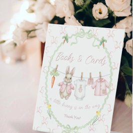 Expositor En L Cute Bunny Clothesline Baby Shower Books Cards
