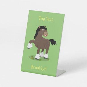 Expositor En L Cute Clydesdale personalizado de caballo ilustraci