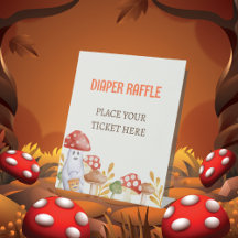Cute Fantasma Mushroom Halloween Diaper Raffle