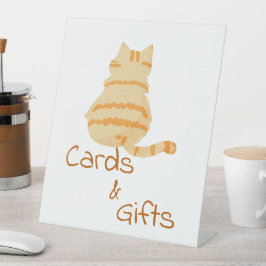 Expositor En L Cute Fat Orange Cat Baby Shower Cards & Gifts
