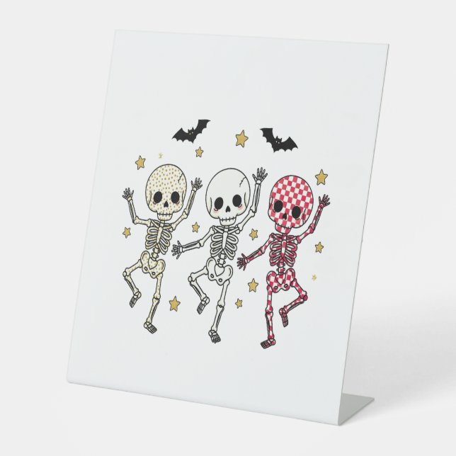 Expositor En L Cute Halloween Dancing Skeletons (Anverso)