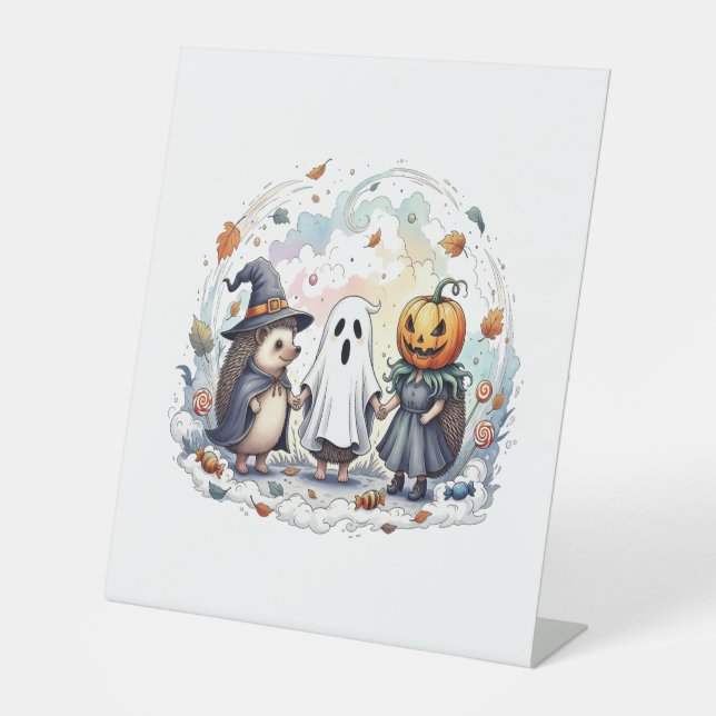 Expositor En L Cute Halloween Hedgehogs Costume (Anverso)