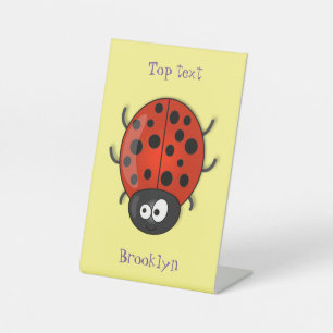 Expositor En L Cute happy red ladybug cartoon illustration