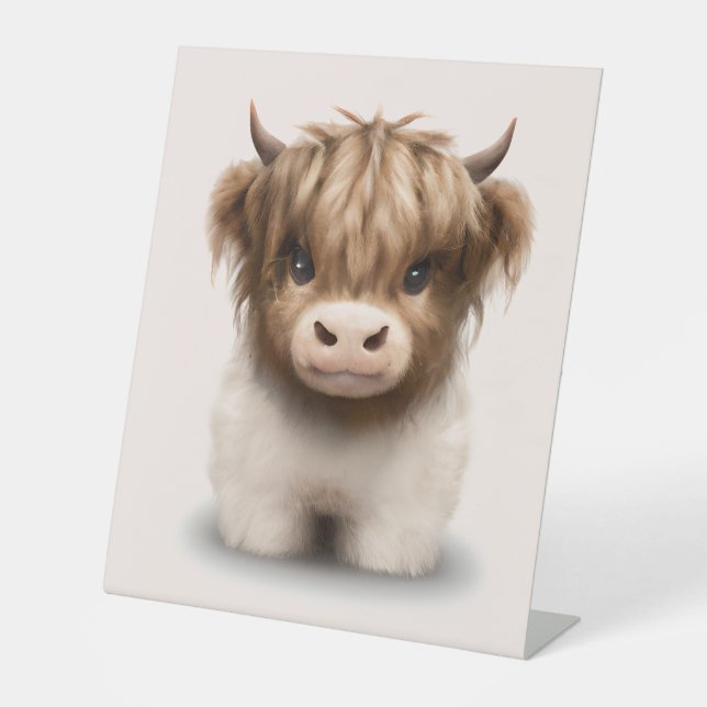 Expositor En L Cute Highlands Escocia Cow (Anverso)