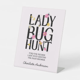 Expositor En L Cute Ladybug Pink Girl Baby Shower