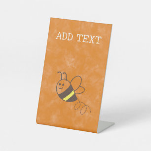 Expositor En L Cute Little Bee Flying Watercolor Baby Shower