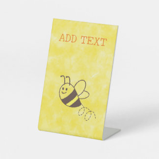 Expositor En L Cute Little Bee Flying Watercolor Baby Shower