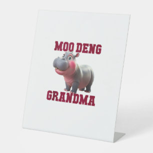 Expositor En L Cute MOO DENG GRANDMA Bebé Hippo Granny TeachCu