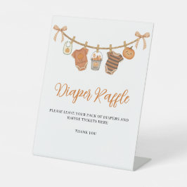 Expositor En L Cute Naranja Halloween Baby Shower Diaper Raffle