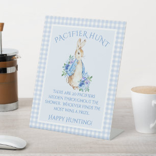 Expositor En L Cute Peter Rabbit Blue Baby Shower