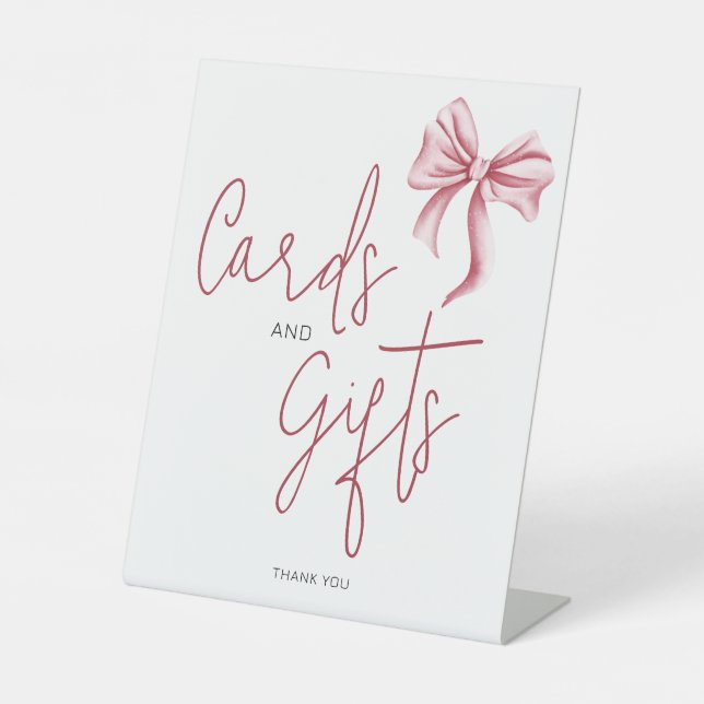 Expositor En L Cute Pink Bow Cards Gifts  (Anverso)