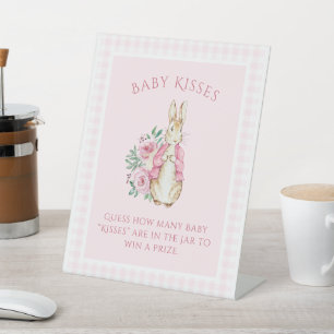 Expositor En L Cute Rosa Beatrix Potter Rabbit Floral Baby Shower