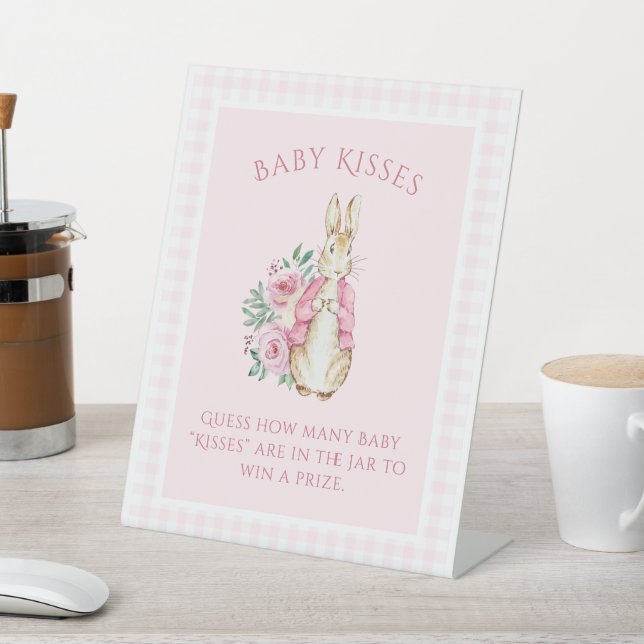Expositor En L Cute Rosa Beatrix Potter Rabbit Floral Baby Shower (In Situ)