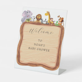 Expositor En L Cute Safari, vegetación animal, ducha de bebé