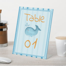 Expositor En L Cute Whale Baby Shower Table Numbers