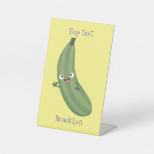 Expositor En L Cute zucchini feliz personalizado ilustracion