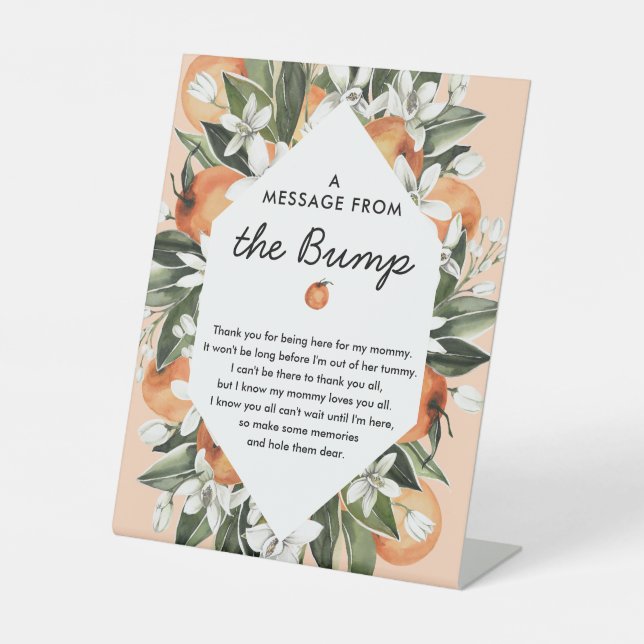 Expositor En L Cutie Baby Shower Un mensaje del Poster Bump (Anverso)