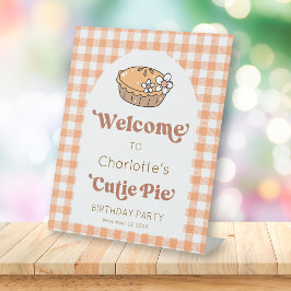 Expositor En L Cutie Pie Pumpkin Birthday Welcome Sign