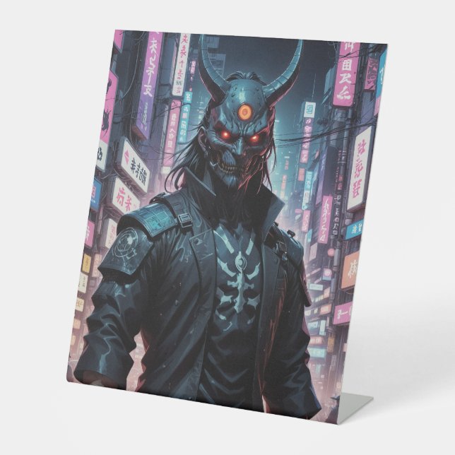 Expositor En L Cyberpunk Demon Samurai (Anverso)