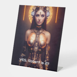 Expositor En L Cyborg, diosa dorada