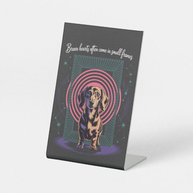 Expositor En L Dachshund Brave Hearts Often Come In Small Frames (Anverso)