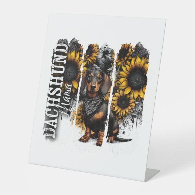 Expositor En L Dachshund Mama  (Anverso)