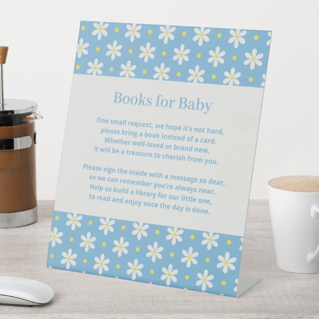Expositor En L Daisy Baby Shower Book Request (In Situ)