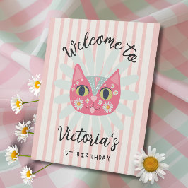 Expositor En L Daisy Kitty Face Fiesta de Cumpleaños perfecta