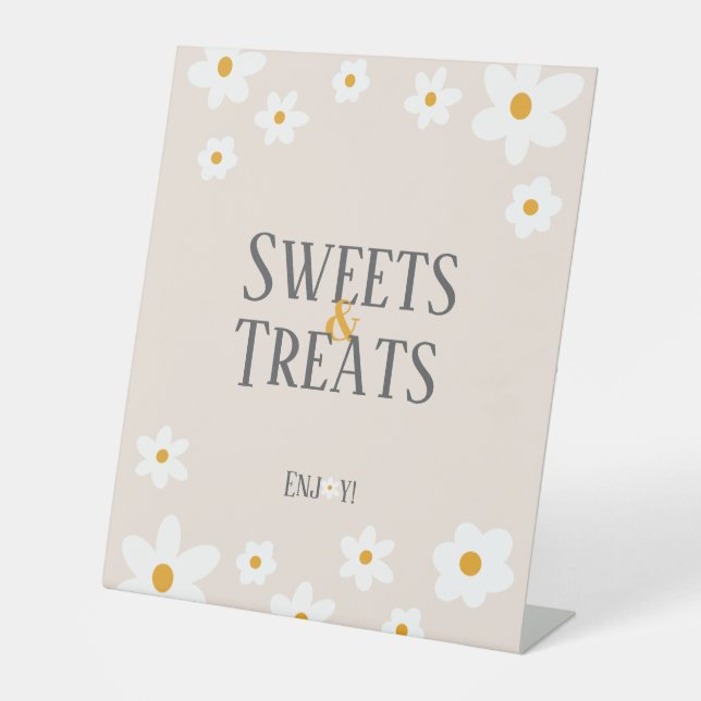 Expositor En L Daisy Rótulo de golosinas y golosinas (Anverso)