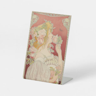 Expositor En L Dama Art Nouveau Belle Époque Rosas Livemont