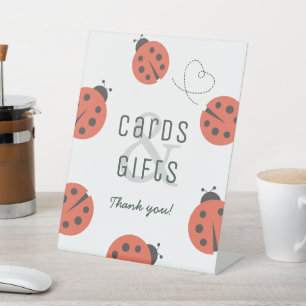 Expositor En L Dama del pequeño insecto de amor Tarjetas y regalo